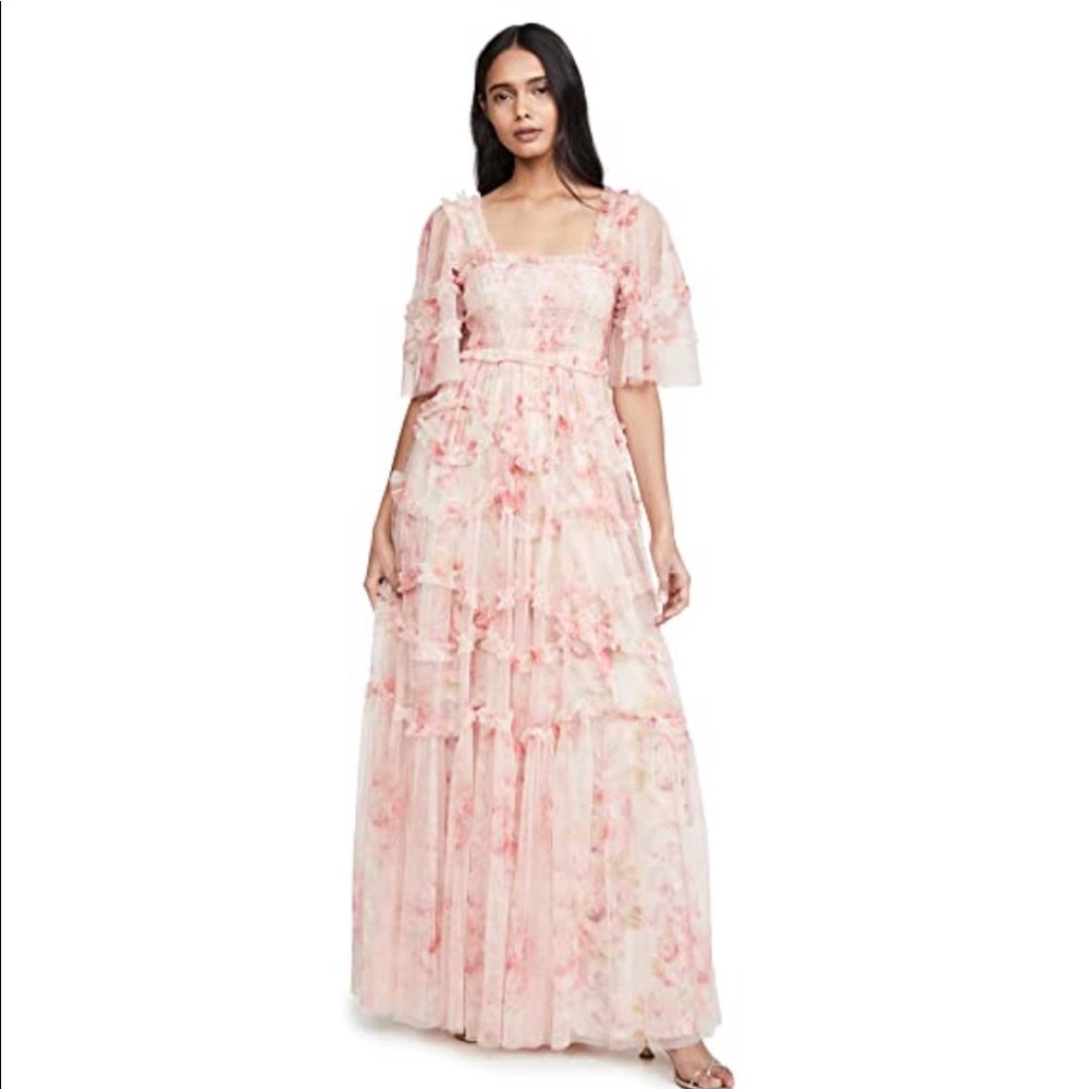 Needle & Thread Ruby Bloom Smocked Gown